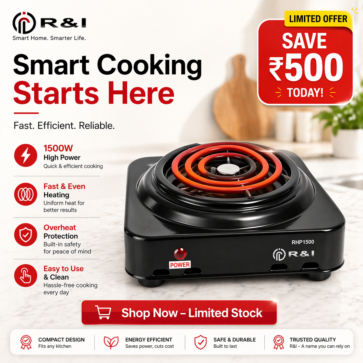 Flameless Electric Cooking Stove