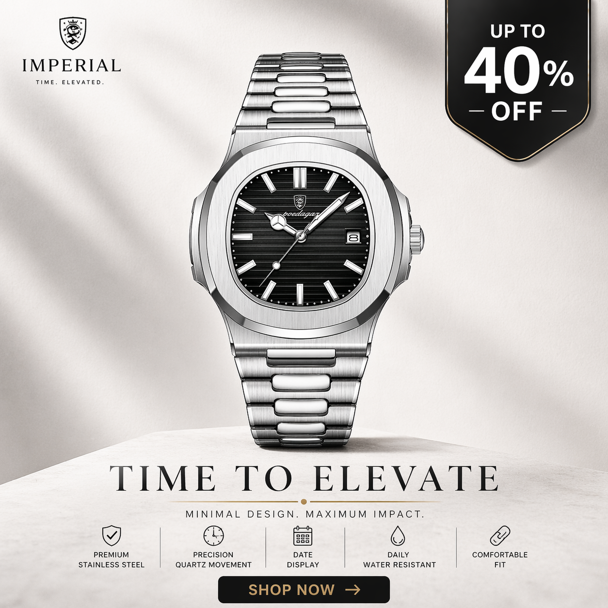 Imperial Silver Dial Watch